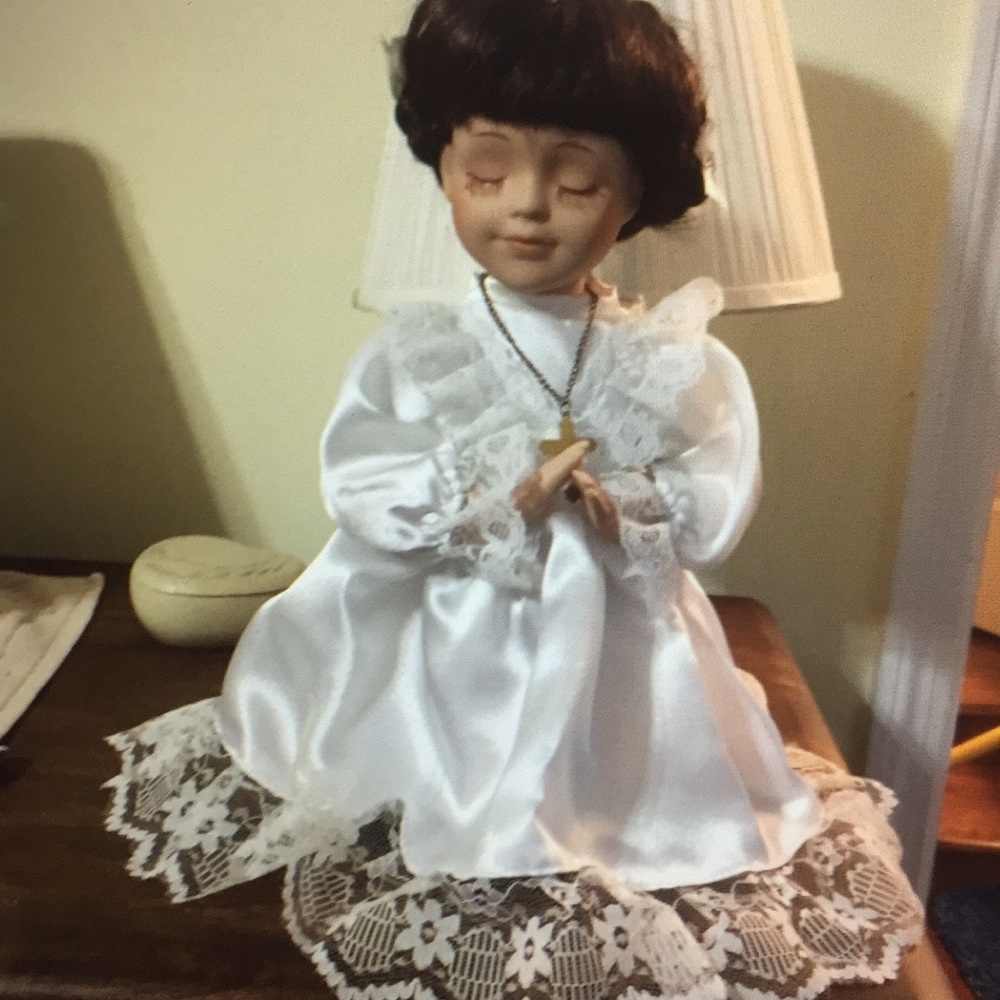 Vintage porcelain prayer doll